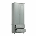Tall Storage Cabinet with Two Drawers