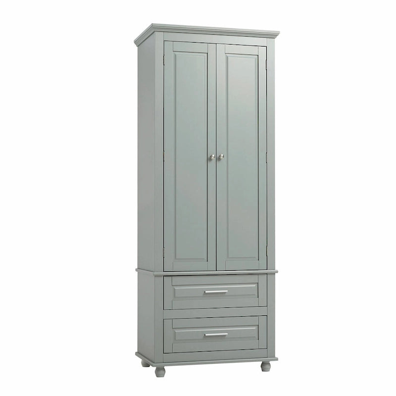 Tall Storage Cabinet with Two Drawers