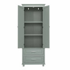 Tall Storage Cabinet with Two Drawers
