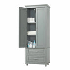 Tall Storage Cabinet with Two Drawers