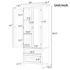 Tall Storage Cabinet with Two Drawers