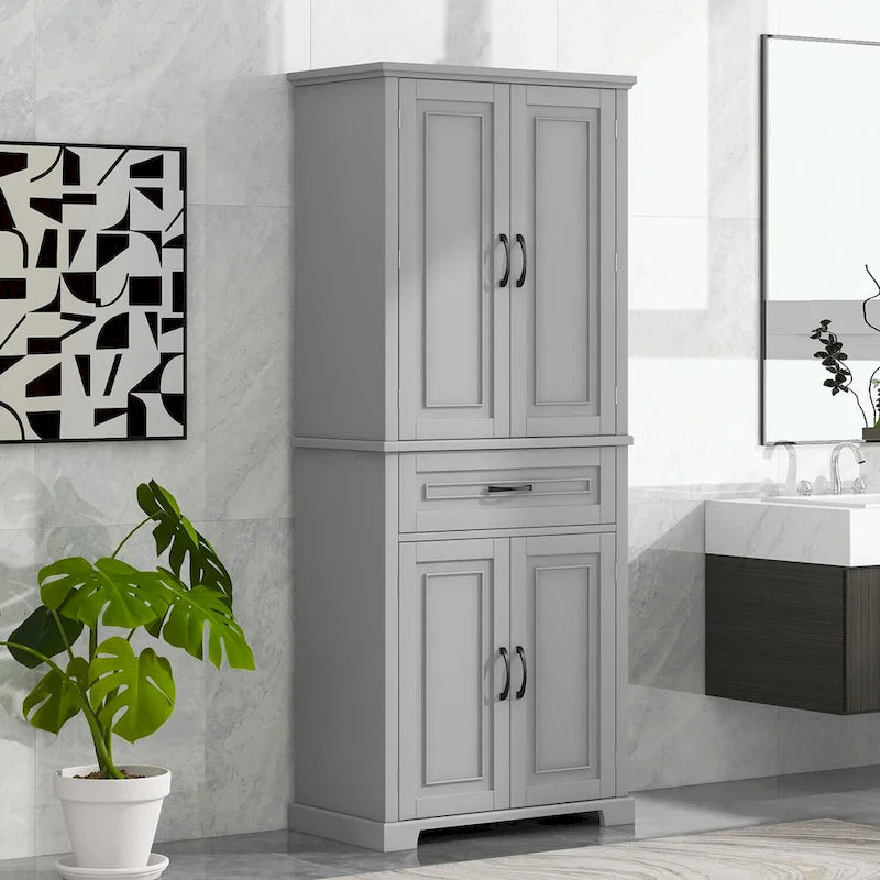 Bathroom Storage Cabinet with Doors and Drawer