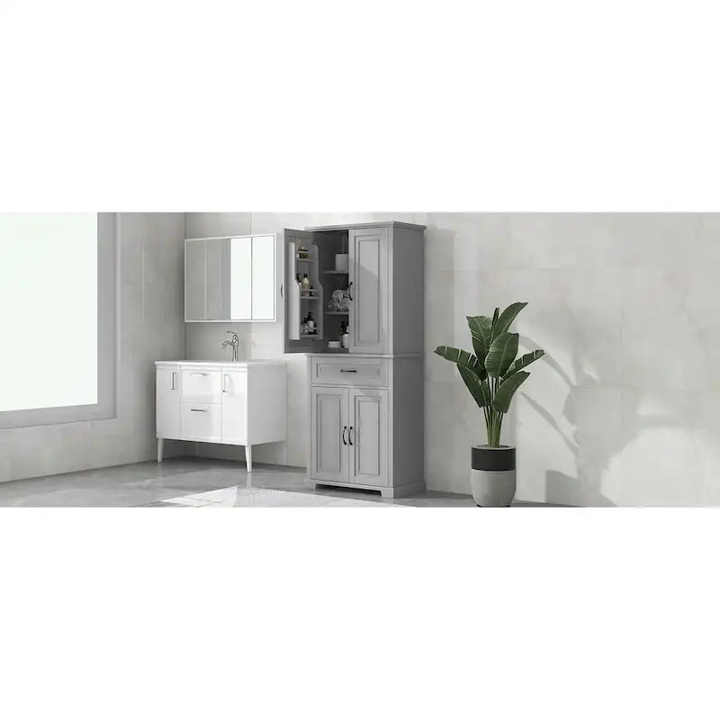 Bathroom Storage Cabinet with Doors and Drawer