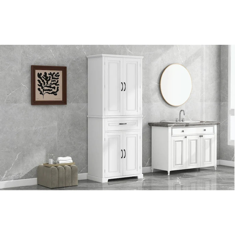 Bathroom Storage Cabinet with Doors and Drawer