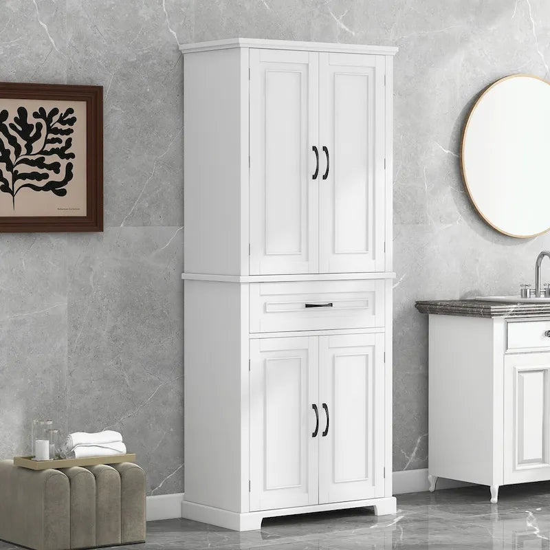 Bathroom Storage Cabinet with Doors and Drawer