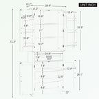 Bathroom Storage Cabinet with Doors and Drawer