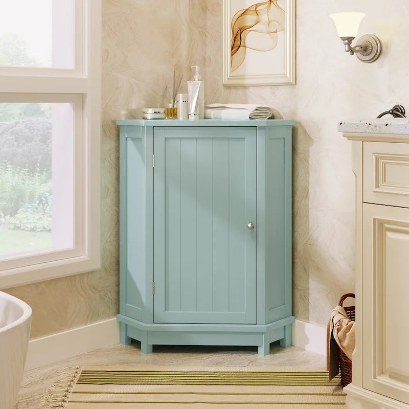 Bathroom Corner Cabinet with Adjustable Shelf