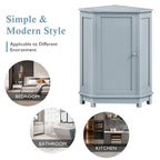 Bathroom Corner Cabinet with Adjustable Shelf