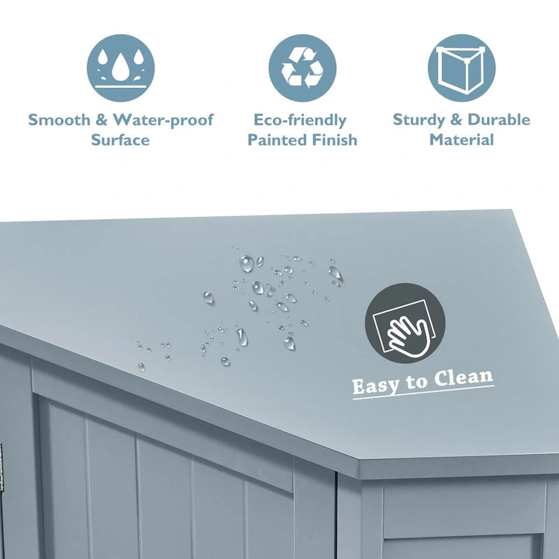 Bathroom Corner Cabinet with Adjustable Shelf