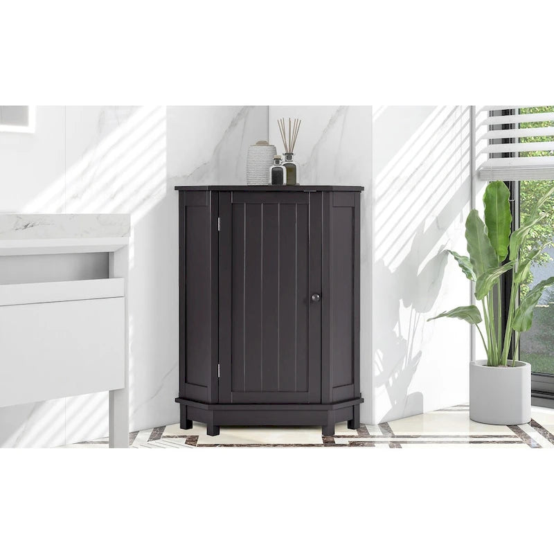 Bathroom Corner Cabinet with Adjustable Shelf