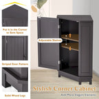 Bathroom Corner Cabinet with Adjustable Shelf