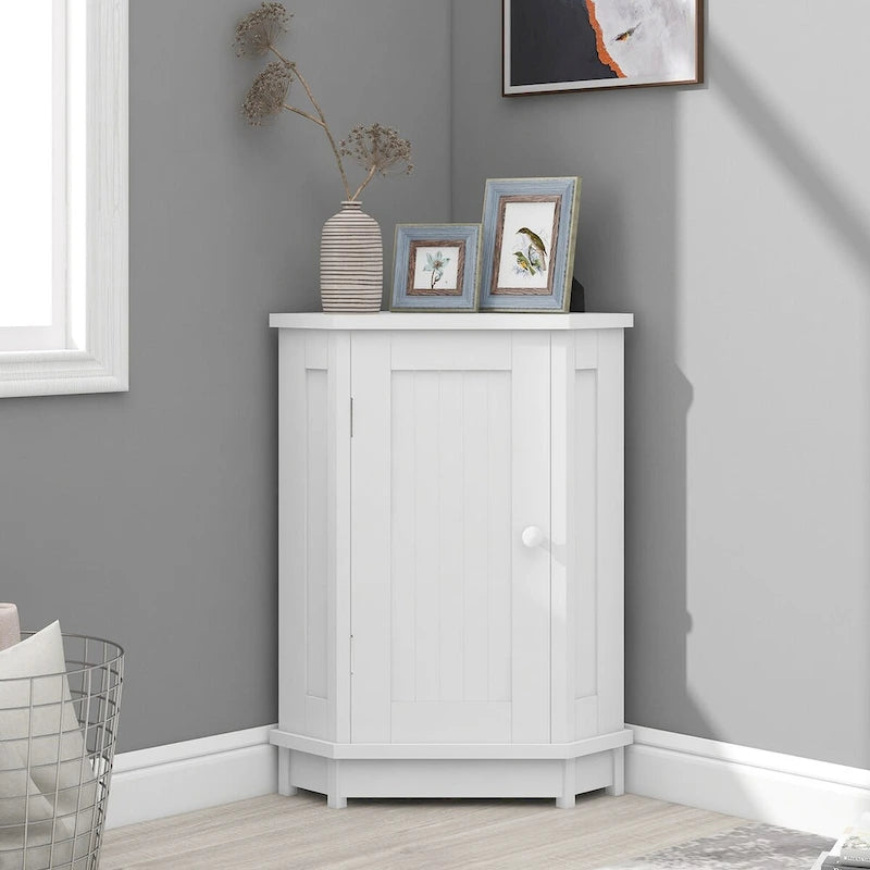 Bathroom Corner Cabinet with Adjustable Shelf