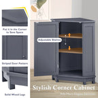 Bathroom Corner Cabinet with Adjustable Shelf