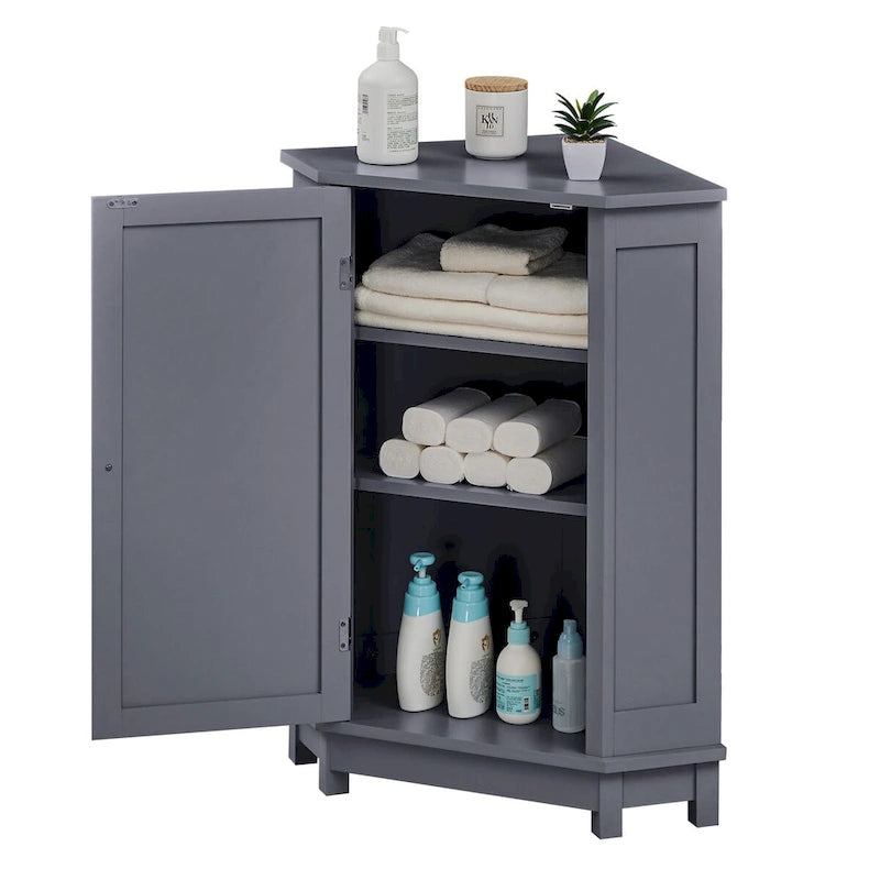 Bathroom Corner Cabinet with Adjustable Shelf