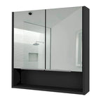 Medicine Cabinet with Mirror Lexington,Three Internal Shelves, Black Wengue Finish