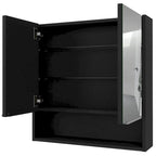 Medicine Cabinet with Mirror Lexington,Three Internal Shelves, Black Wengue Finish