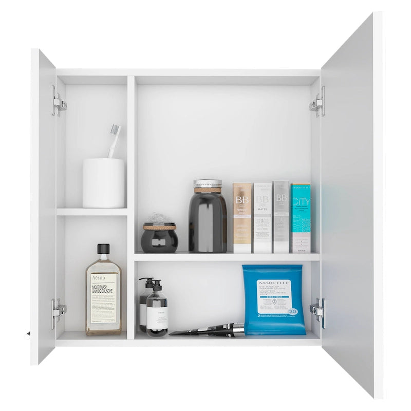 Medicine Cabinet with Mirror Lexington,Three Internal Shelves, Black Wengue Finish