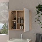 Medicine Cabinet with Mirror Lexington,Three Internal Shelves, Black Wengue Finish