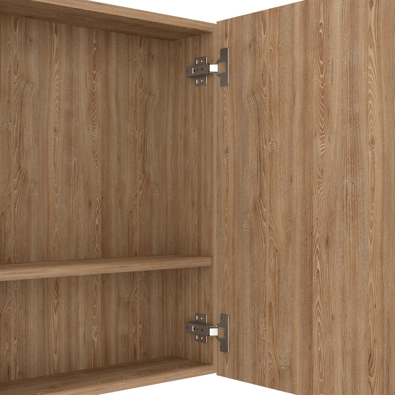 Medicine Cabinet with Mirror Lexington,Three Internal Shelves, Black Wengue Finish