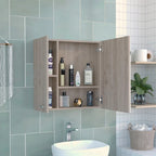 Medicine Cabinet with Mirror Lexington,Three Internal Shelves, Black Wengue Finish
