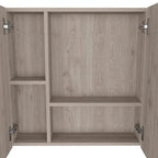 Medicine Cabinet with Mirror Lexington,Three Internal Shelves, Black Wengue Finish
