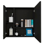 Medicine Cabinet with Mirror Lexington,Three Internal Shelves, Black Wengue Finish