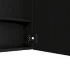 Medicine Cabinet with Mirror Lexington,Three Internal Shelves, Black Wengue Finish
