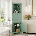 Triangle Tall Cabinet with 3 Drawers and Adjustable Shelves for Bathroom Kitchen or Living Room - 23.00L * 13.40W * 68.90H