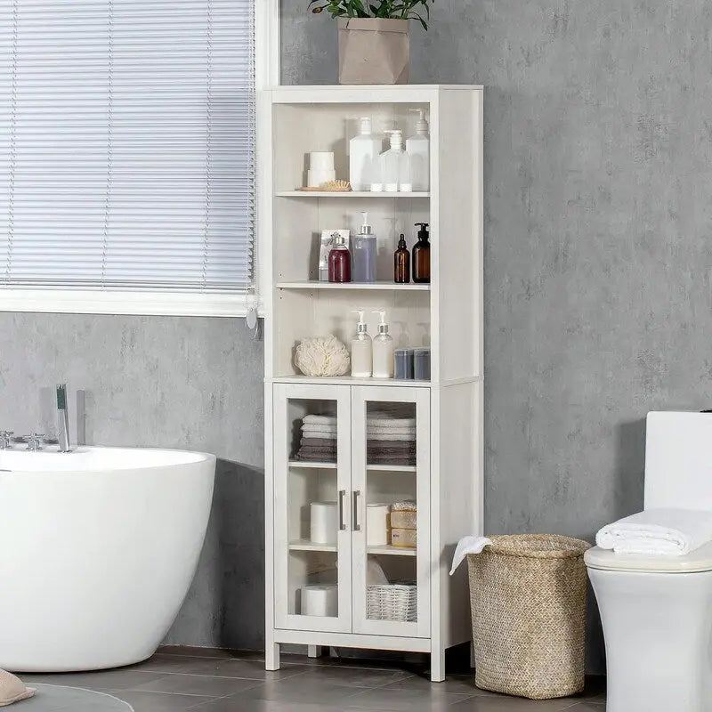 Tall Bathroom Storage Cabinet - 11.75D x 20.75W x 63.75H
