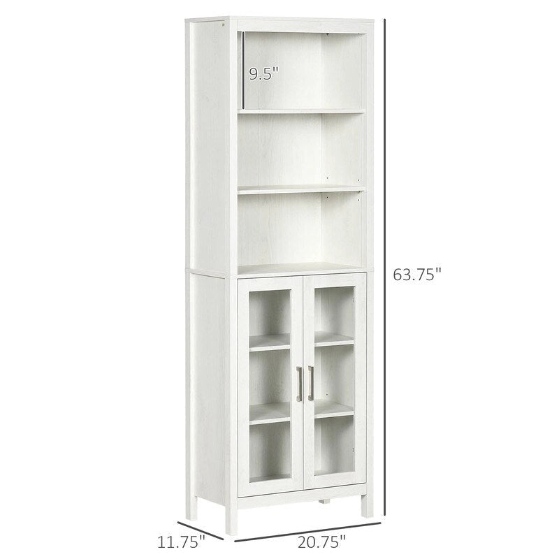 Tall Bathroom Storage Cabinet - 11.75D x 20.75W x 63.75H