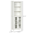 Tall Bathroom Storage Cabinet - 11.75D x 20.75W x 63.75H