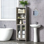 Tall Bathroom Storage Cabinet - 11.75D x 20.75W x 63.75H