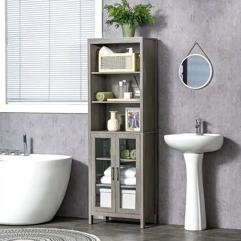 Tall Bathroom Storage Cabinet - 11.75D x 20.75W x 63.75H