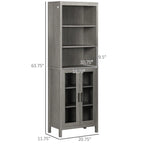 Tall Bathroom Storage Cabinet - 11.75D x 20.75W x 63.75H