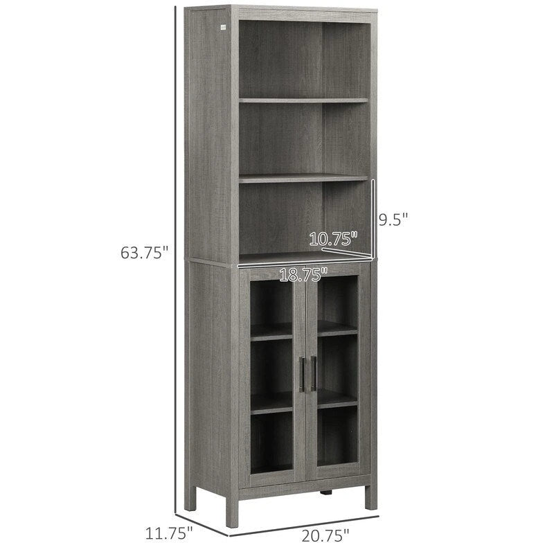 Tall Bathroom Storage Cabinet - 11.75D x 20.75W x 63.75H