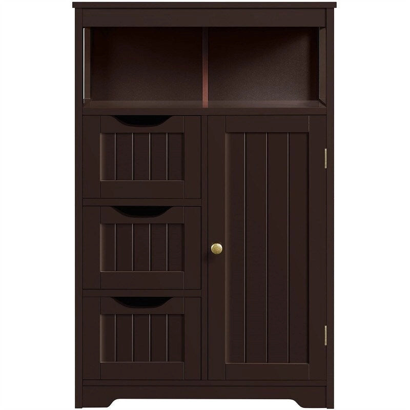 Wood Bathroom Floor Cabinet