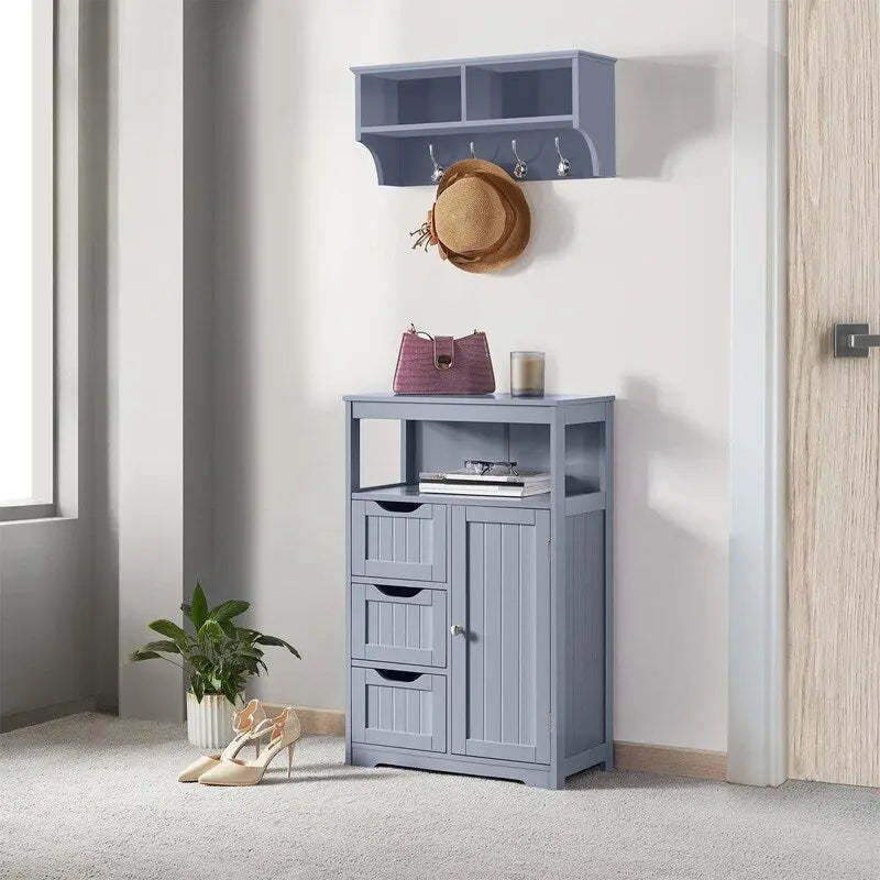 Wood Bathroom Floor Cabinet