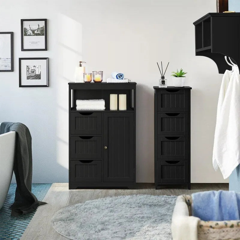 Wood Bathroom Floor Cabinet