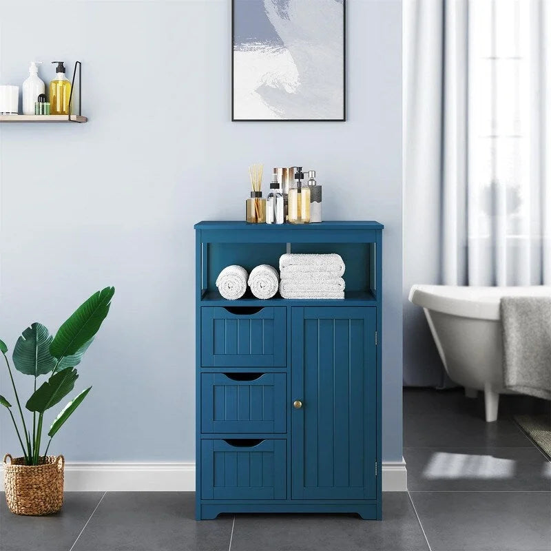 Wood Bathroom Floor Cabinet