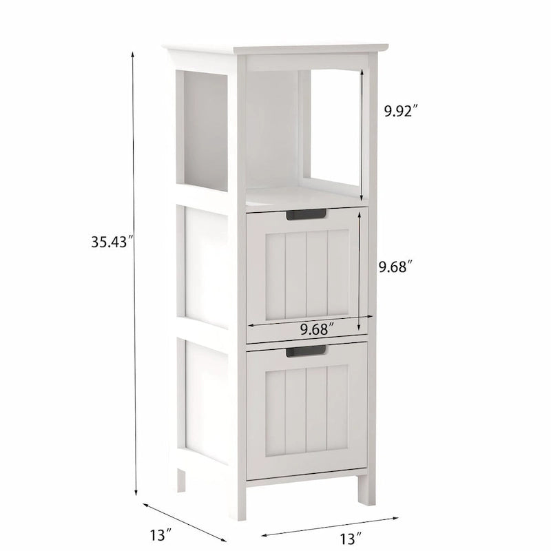 Bathroom Floor Cabinet with 2 Drawers and 1 Storage Shelf