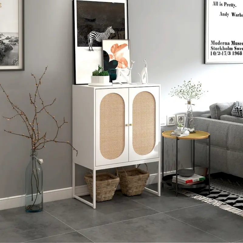 High Cabinet Free Standing Cabinet Adjustable shelf for Living Room Bedroom Hallway - 26.78 x 15.75 x 41.23H