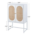 High Cabinet Free Standing Cabinet Adjustable shelf for Living Room Bedroom Hallway - 26.78 x 15.75 x 41.23H