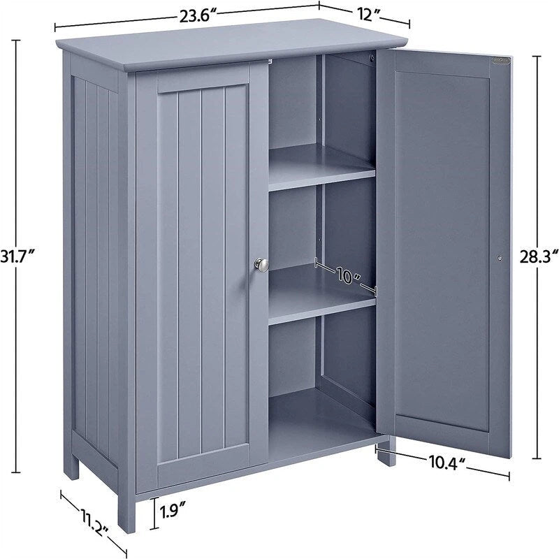 Bathroom Floor Cabinet Double Doors