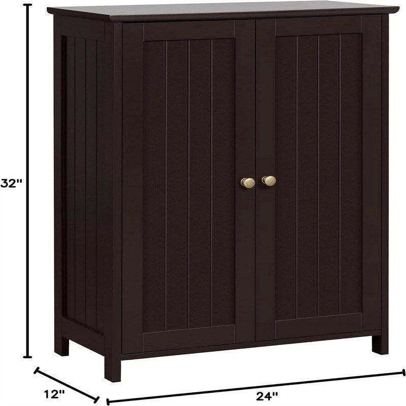 Bathroom Floor Cabinet Double Doors