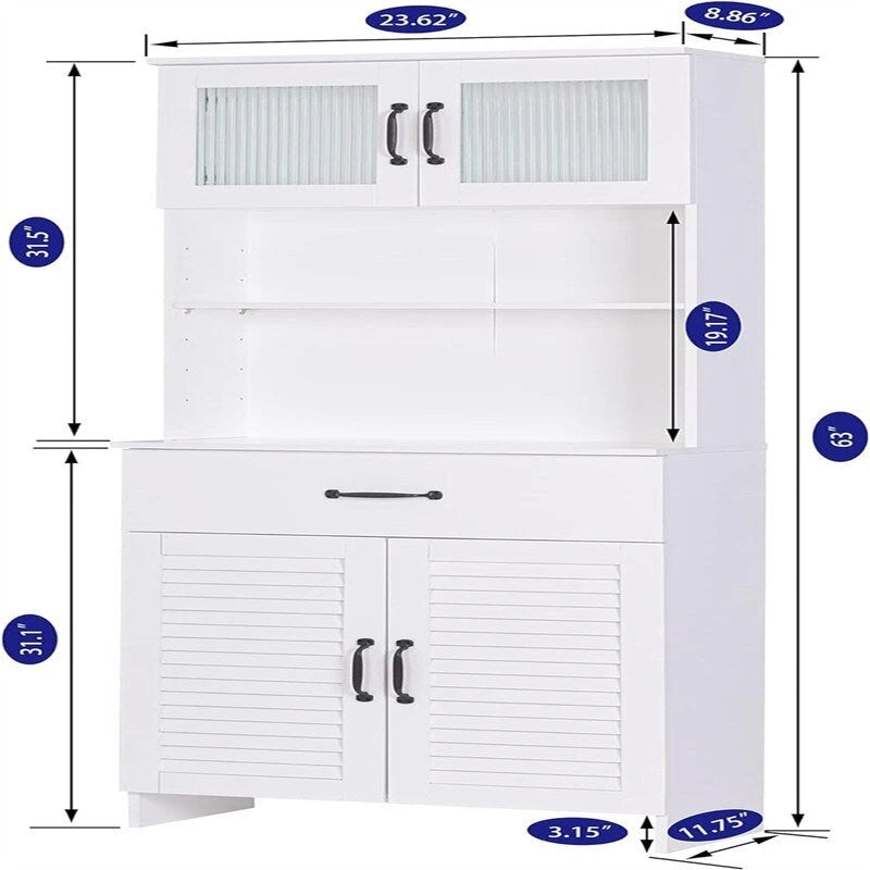 Bathroom Storage Cabinet - 11.75D x 23.62W x 63H