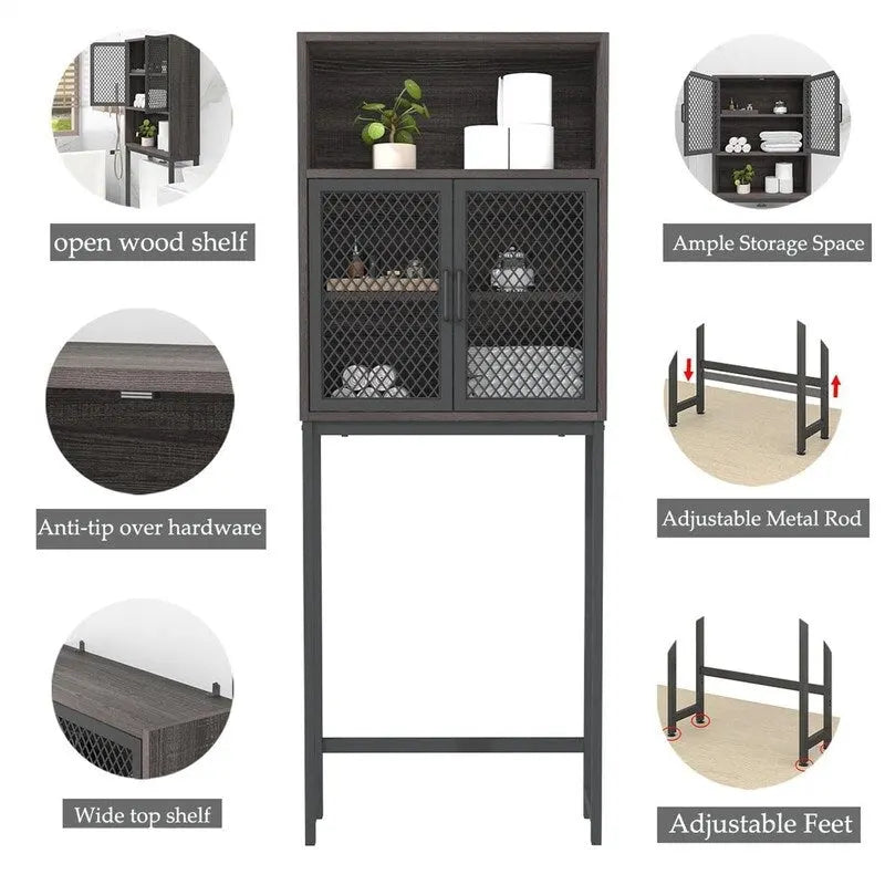 Bathroom Organizer Over Toilet - 9.06D x 24.8W x 65H