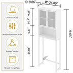 Bathroom Organizer Over Toilet - 9.06D x 24.8W x 65H