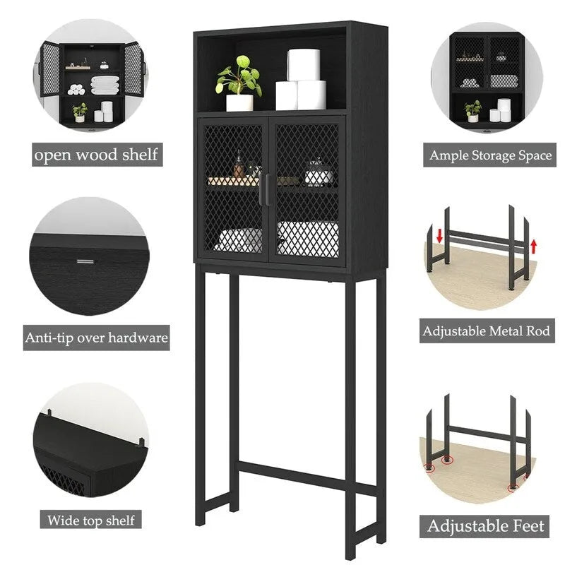 Bathroom Organizer Over Toilet - 9.06D x 24.8W x 65H