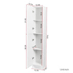 Freestanding Cabinet with Inadjustable Shelves - 13.78*11.50*74.80