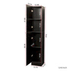Freestanding Cabinet with Inadjustable Shelves - 13.78*11.50*74.80